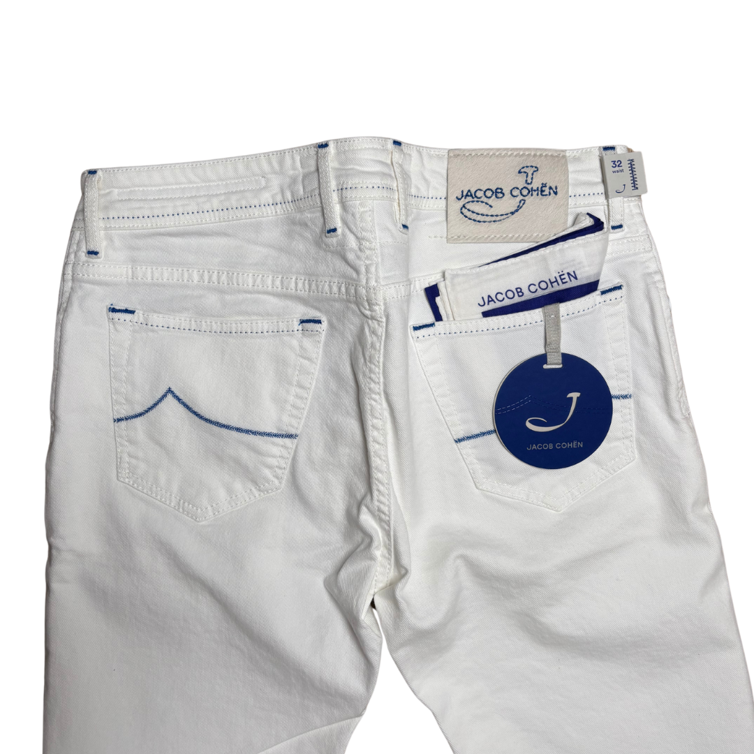 Jacob Cohën 688 Slim Fit Jeans (White) (New)