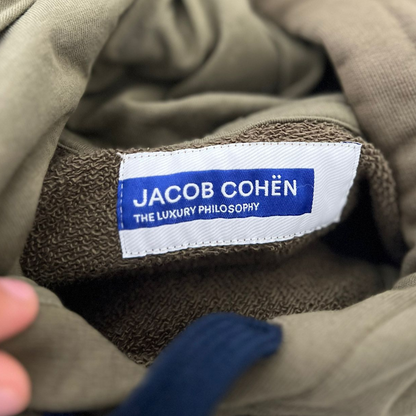 Jacob Cohën Hoodie Sweatshirt (Olive Green) (New)