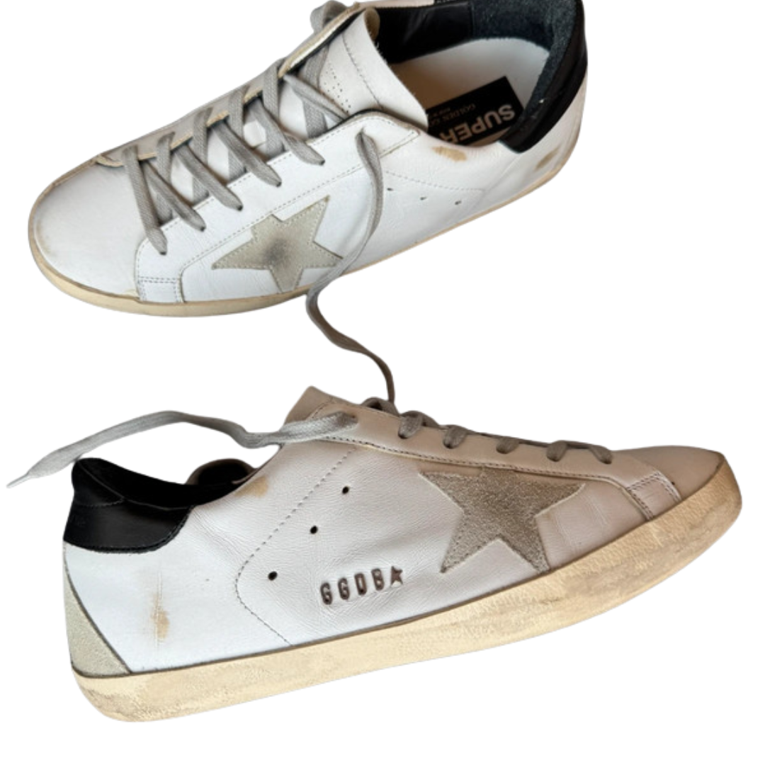 Golden Goose Superstar Sneakers (White Black)