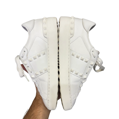 Valentino Garavani Rockstud Open Sneakers (White)