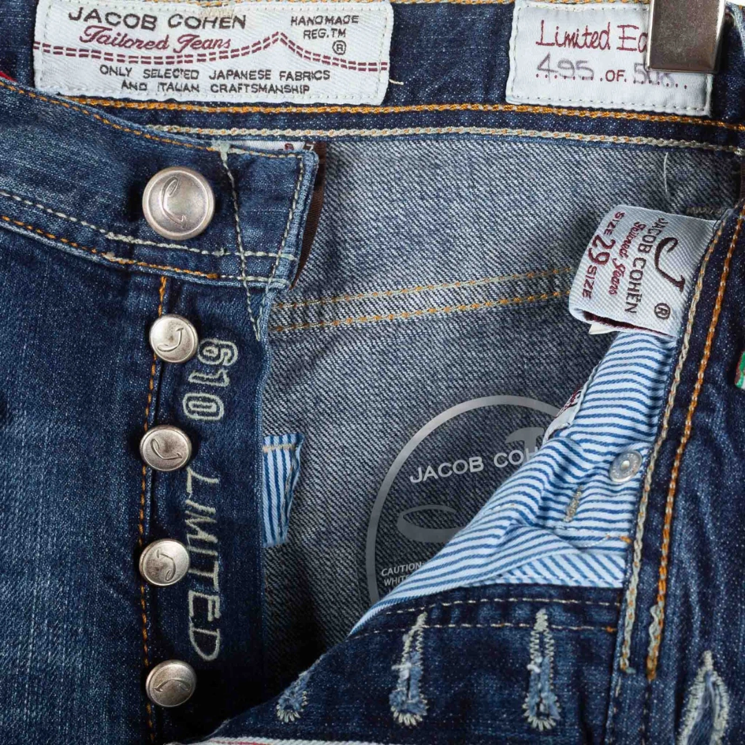Jacob Cohën 610 Limited Edition Straight Fit Jeans (Navy) (New)