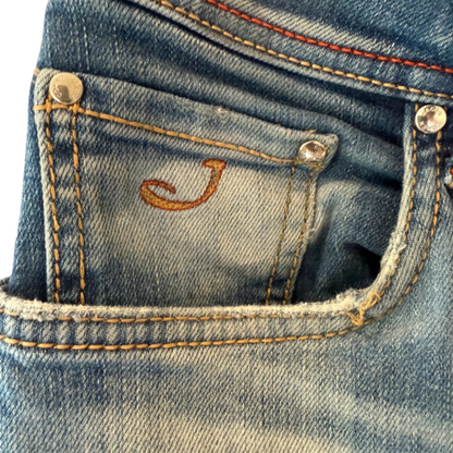 Jacob Cohën Nick Distressed Slim fit Jeans (Navy Blue)