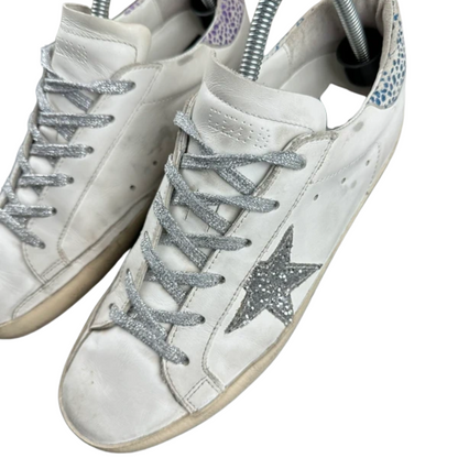 Golden Goose Special Edition Superstar Sneakers (White Glitter) (Womens)