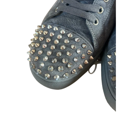 Christian Louboutin Louis Junior Spike Sneakers (Grey)