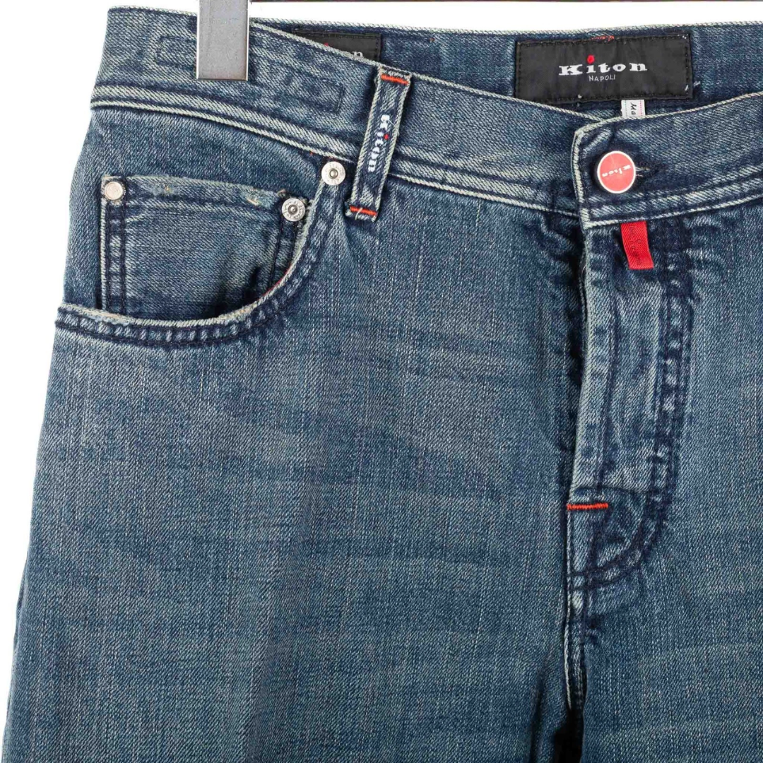 Kiton Napoli Slim Fit Jeans (Blue) (New)