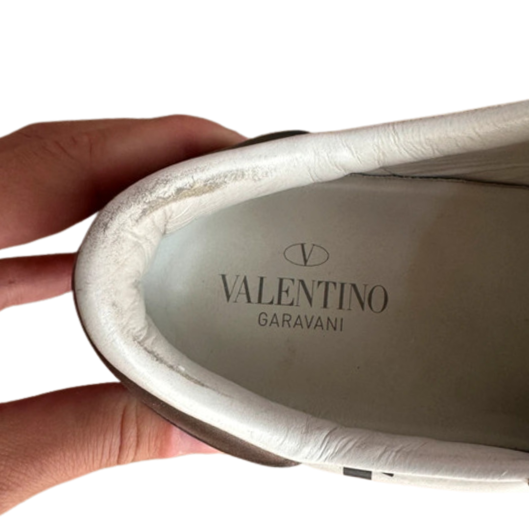 Valentino Garavani Open VLTN Sneakers (White Black) (Womens)