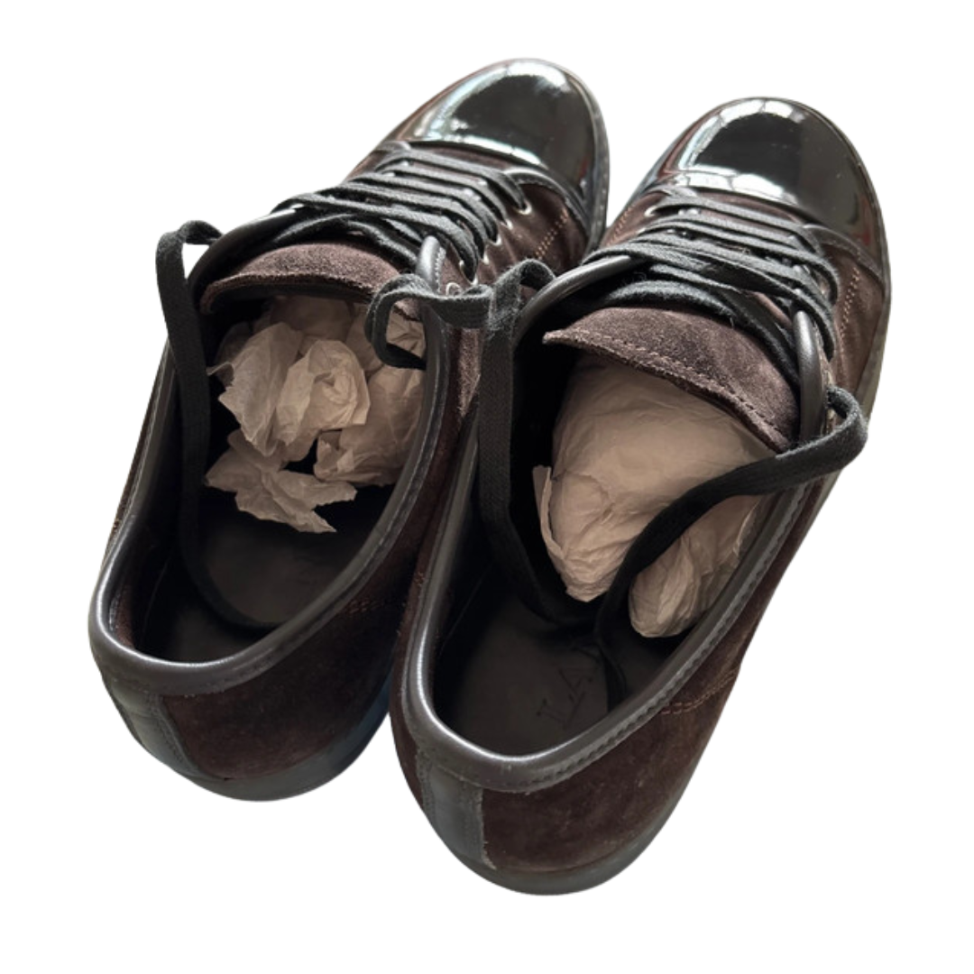 Lanvin Cap Toe Sneakers (Dark Brown)