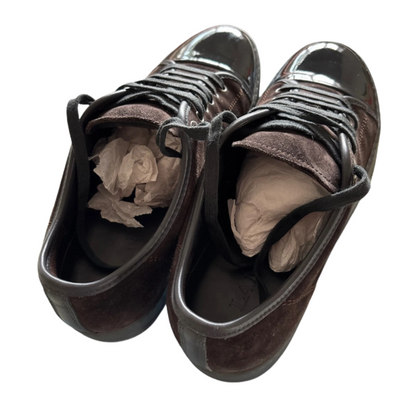 Lanvin Cap Toe Sneakers (Dark Brown)