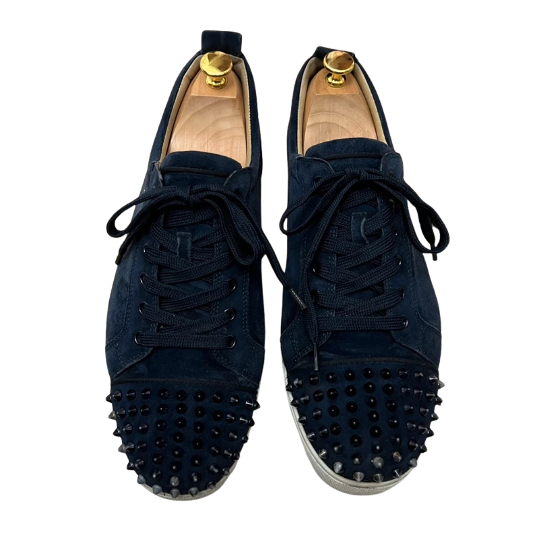 Christian Louboutin Louis Junior Spike Sneakers (Navy)
