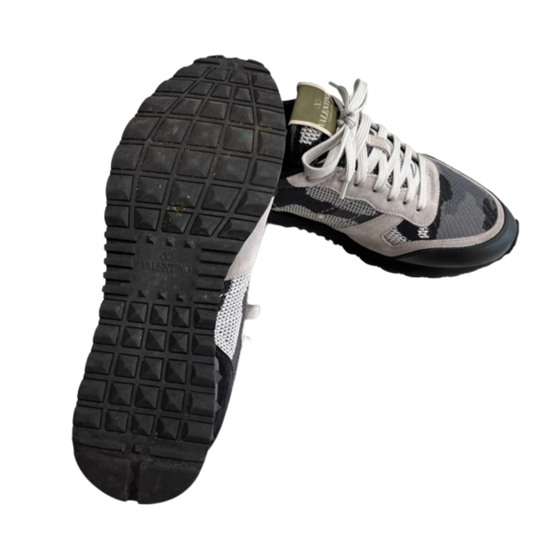 Valentino Garavani Rockrunner Sneakers (Dark Grey)