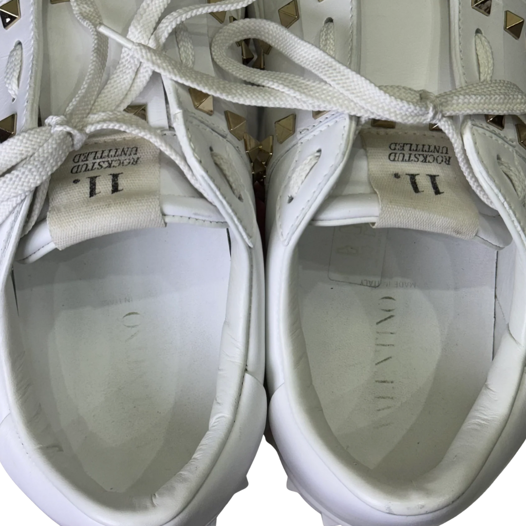 Valentino Garavani Rockstud Open Sneakers (White)