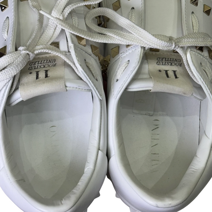 Valentino Garavani Rockstud Open Sneakers (White)