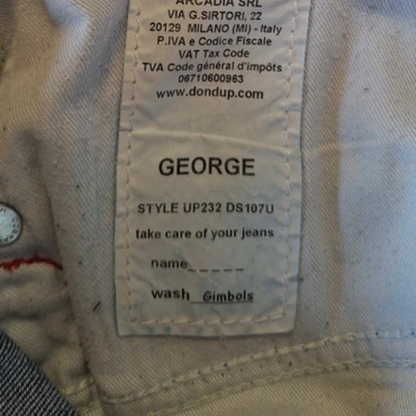 Dondup George Distressed Skinny Fit Jeans (Blue)