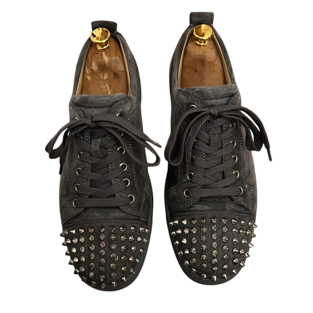 Christian Louboutin Louis Junior Spike Sneakers (Dark Grey)