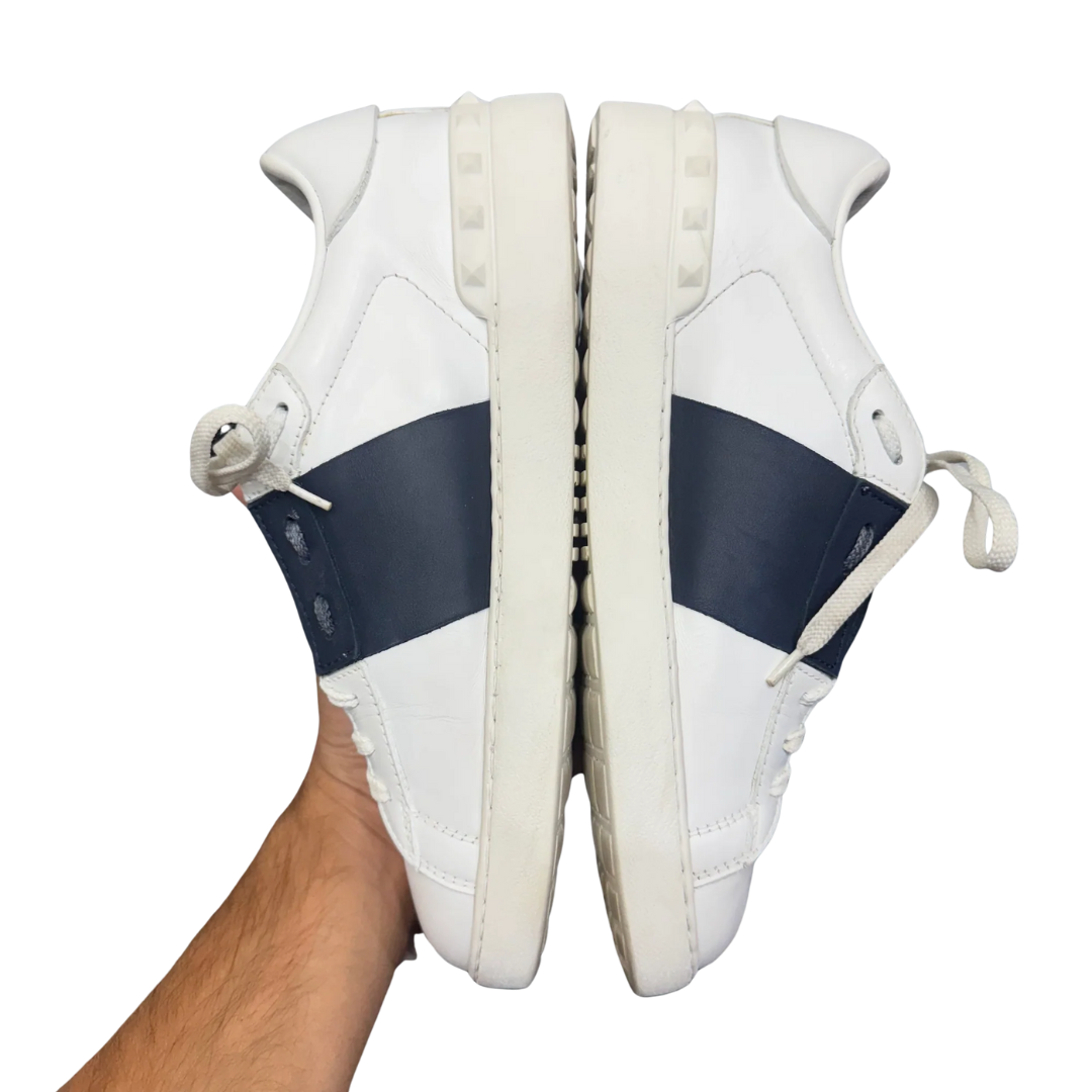 Valentino Garavani Open Sneakers (White Navy) (Womens)