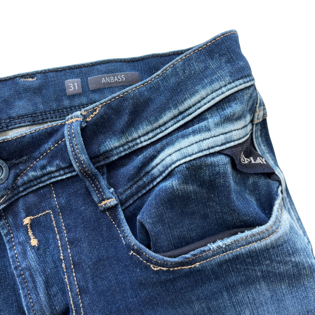 Replay Anbass Slim Fit Jeans (Navy)