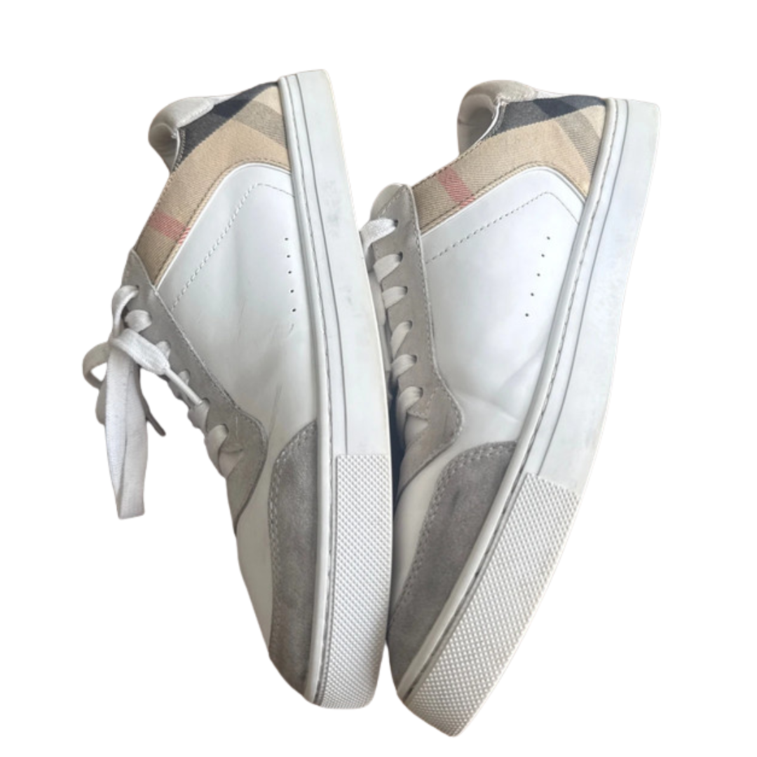 Burberry Checkered Low Sneakers (White)