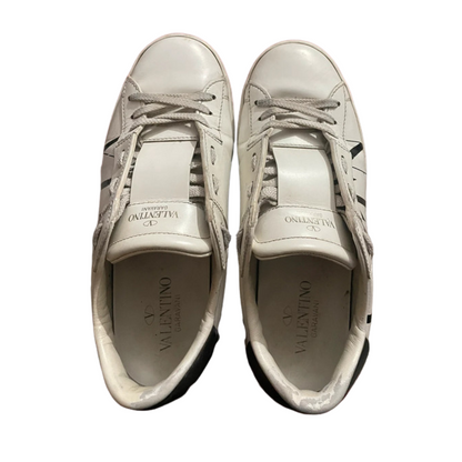 Valentino Garavani Open VLTN Sneakers (White Black) (Womens)