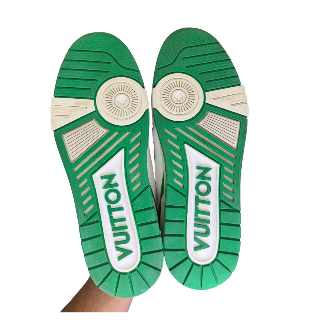 Louis Vuitton Trainer Sneakers (White Green)