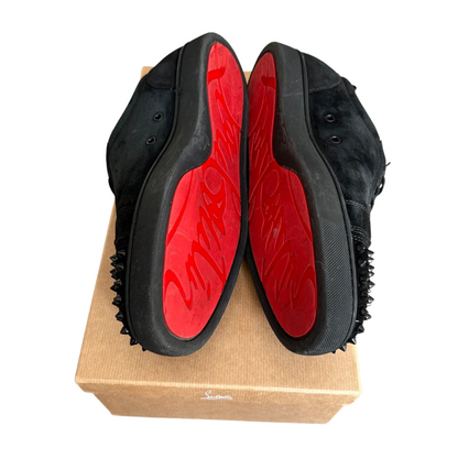 Christian Louboutin Louis Junior Spike Sneakers (Black)