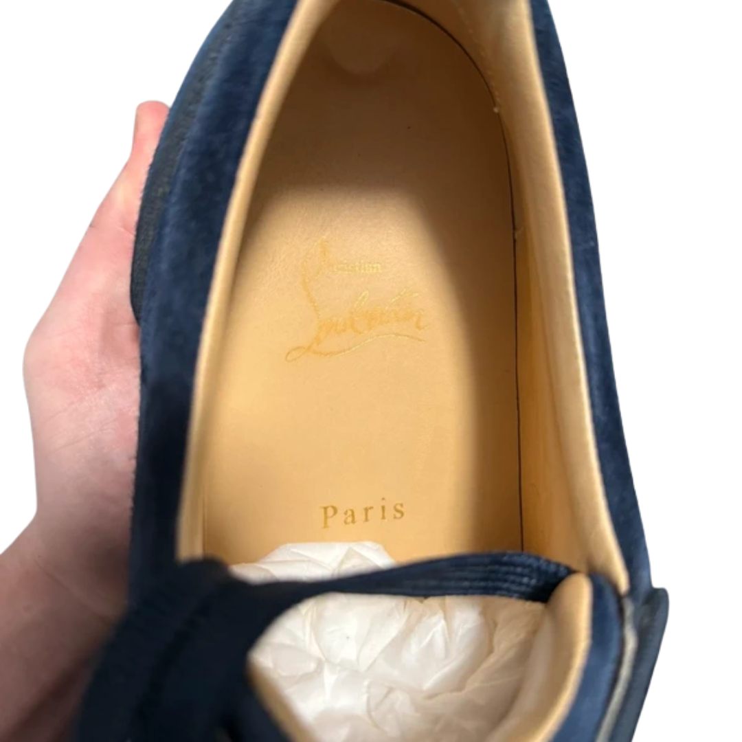 Christian Louboutin Louis Junior Spike Sneakers (Navy)