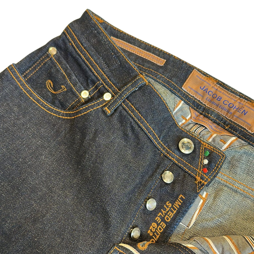 Jacob Cohën Limited Edition 622 Slim Fit Jeans (Navy) (New)