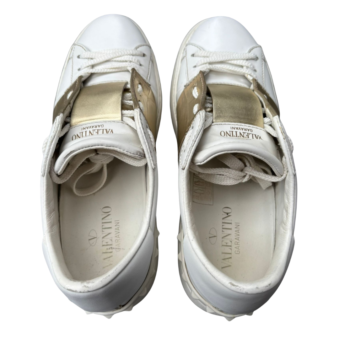Valentino Garavani Open Sneakers (White Gold) (Women's)