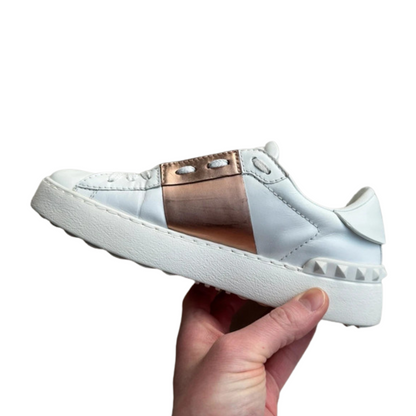 Valentino Garavani Open Sneakers (White Pink) (Womens)