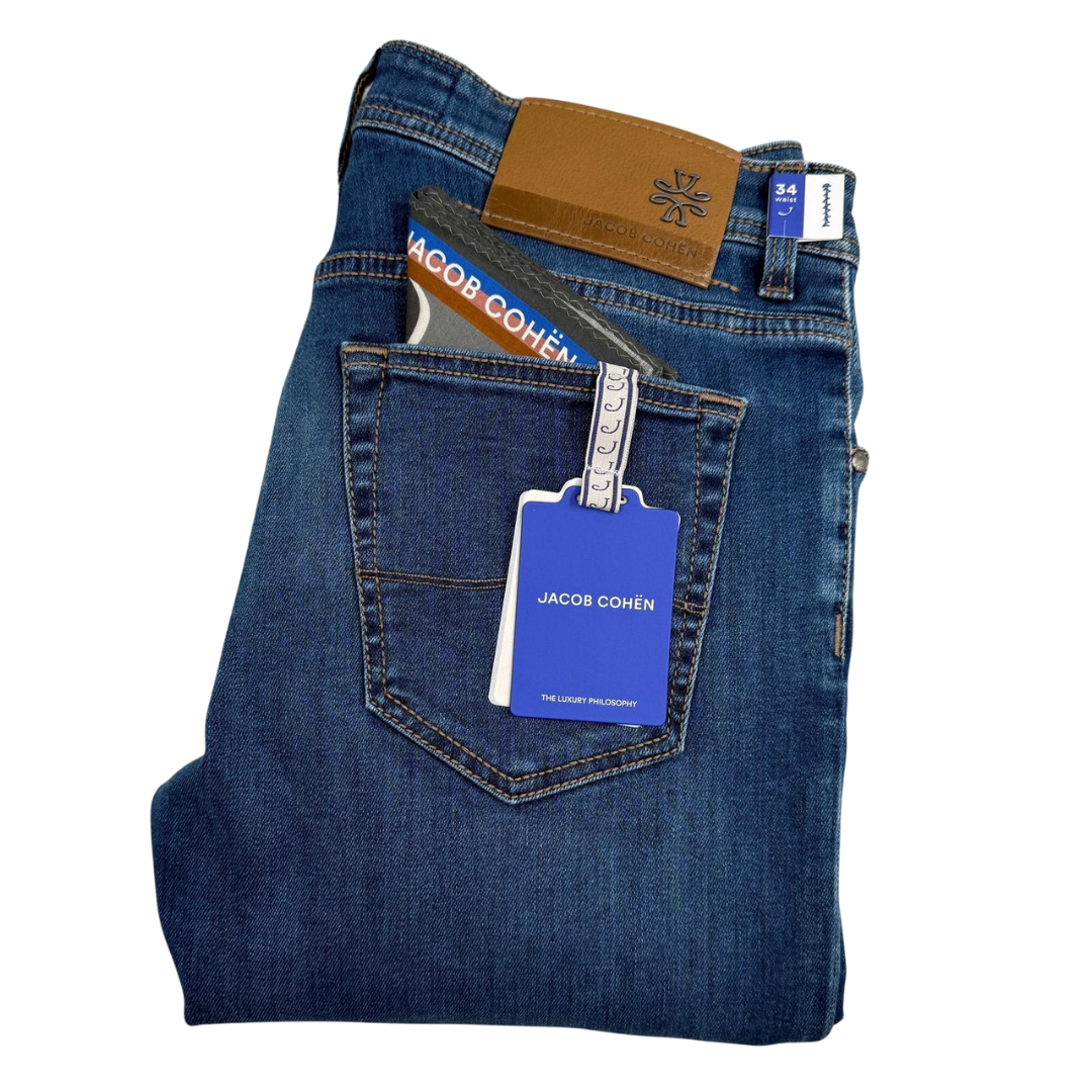Jacob Cohën Nick Slim Fit Jeans (Navy) (New)