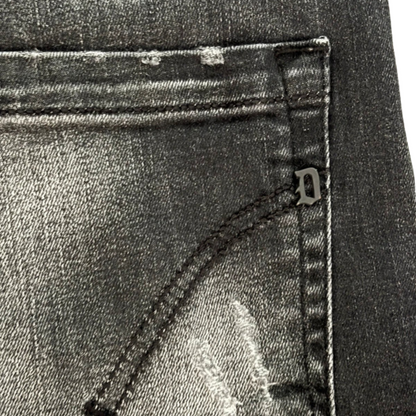 Dondup Mius Distressed Slim Fit Jeans (Dark Grey)