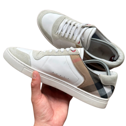 Burberry Checkered Low Sneakers (White)