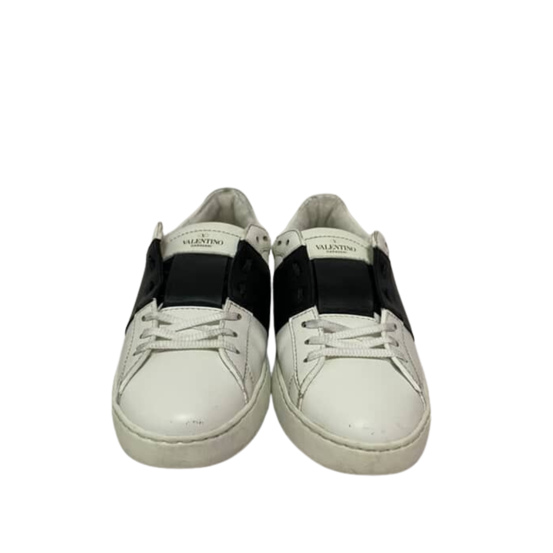 Valentino Open Sneakers (White Black)