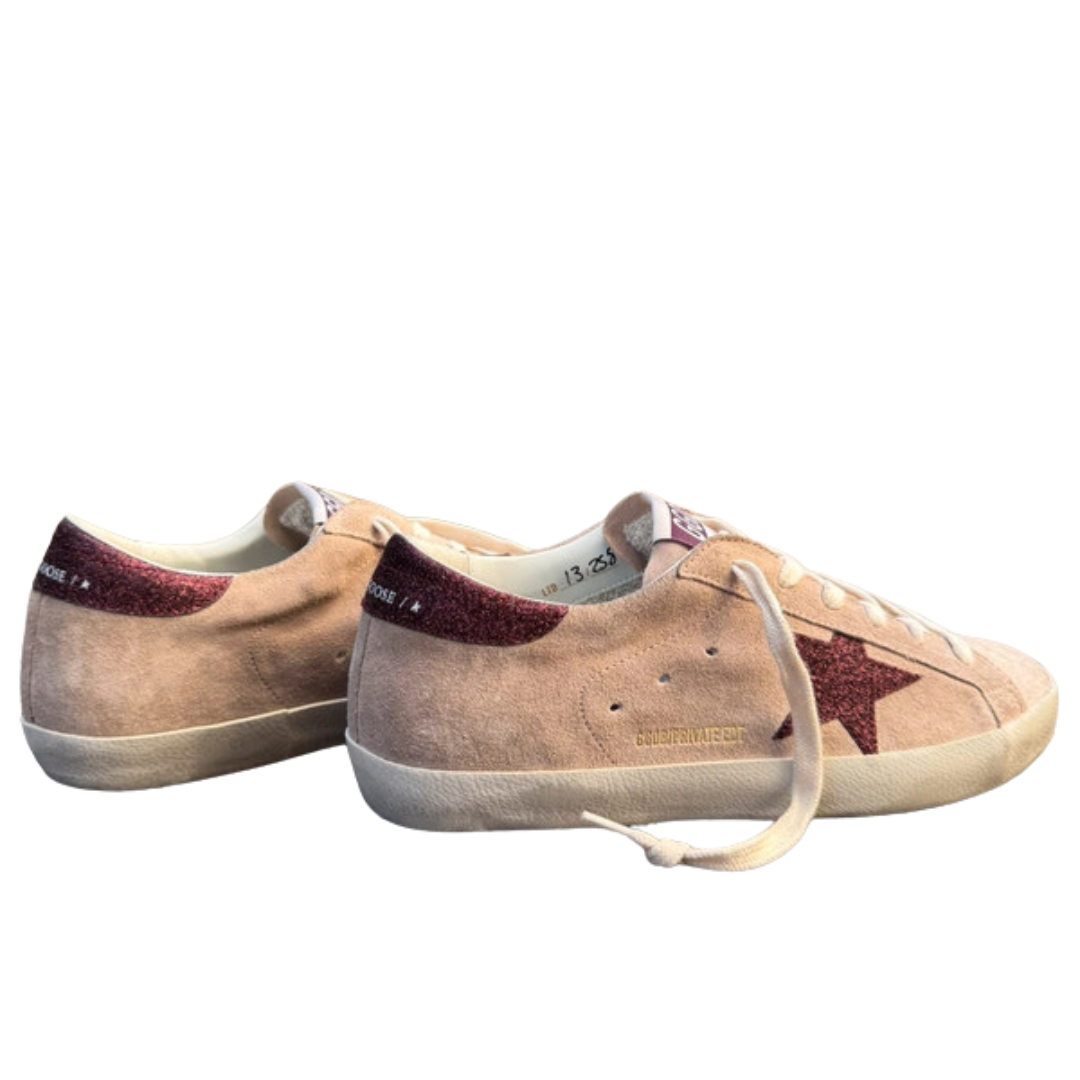 Golden Goose Superstar Suede Sneakers (Pink) (New) (Womens)