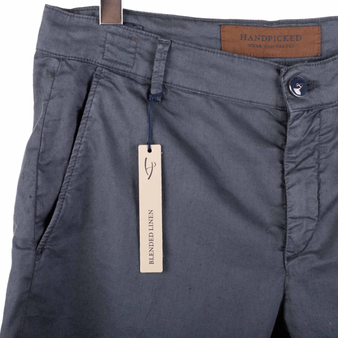 Handpicked Linen Shorts (Navy) (New)
