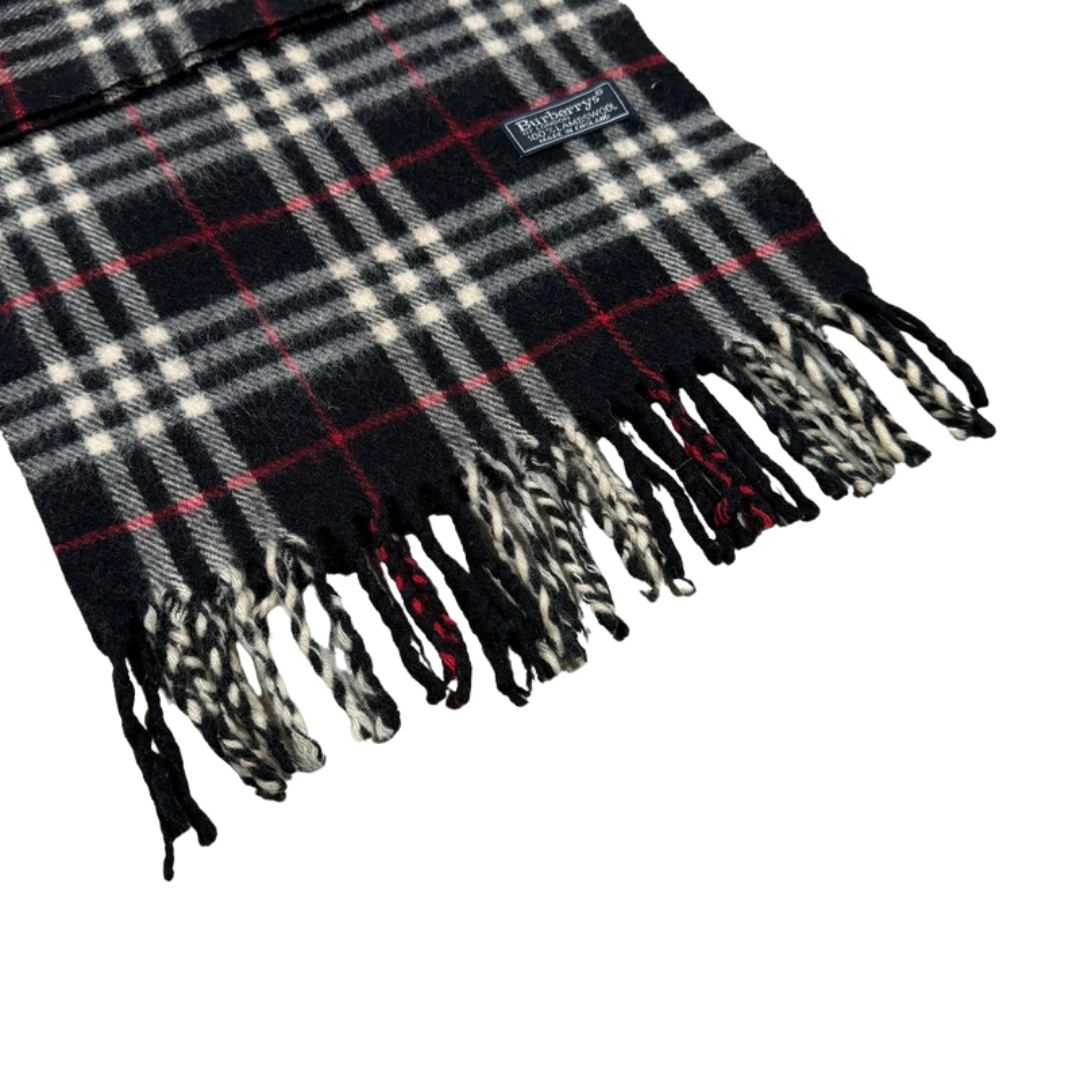 Burberry Scarf (Black) (Vintage)