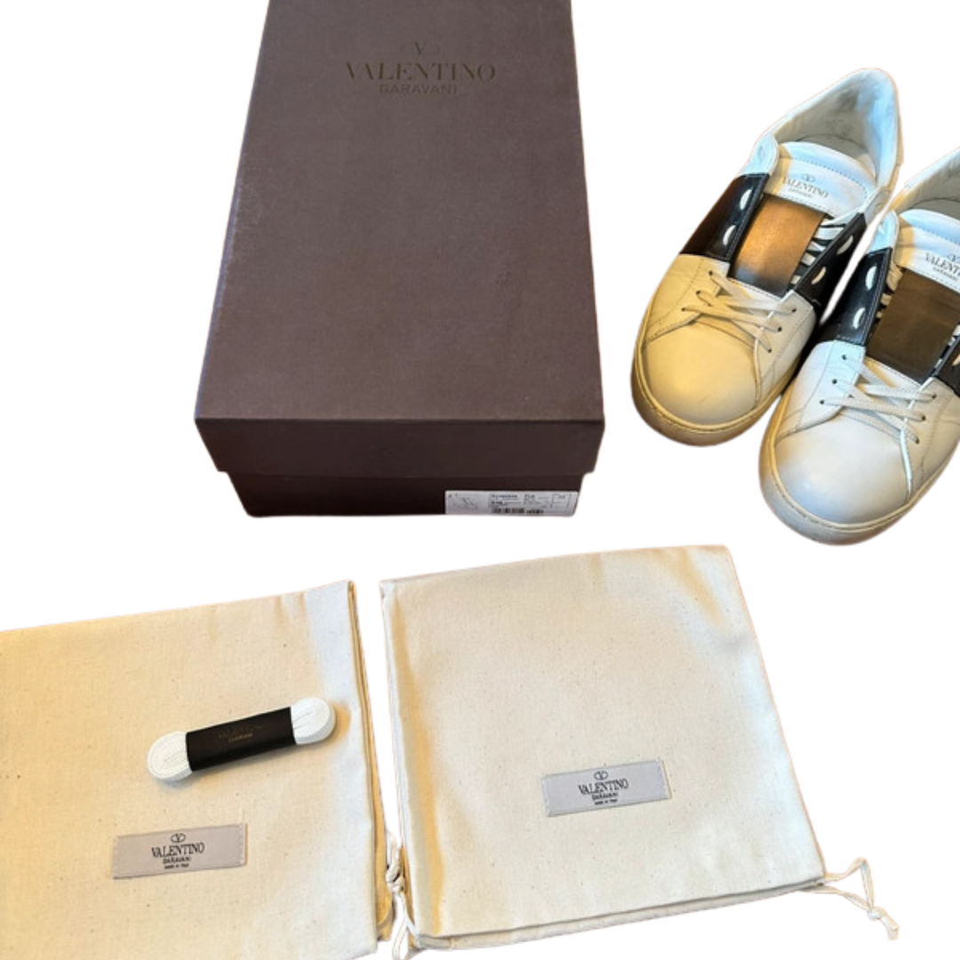 Valentino Garavani Open Sneakers (White Bronze)