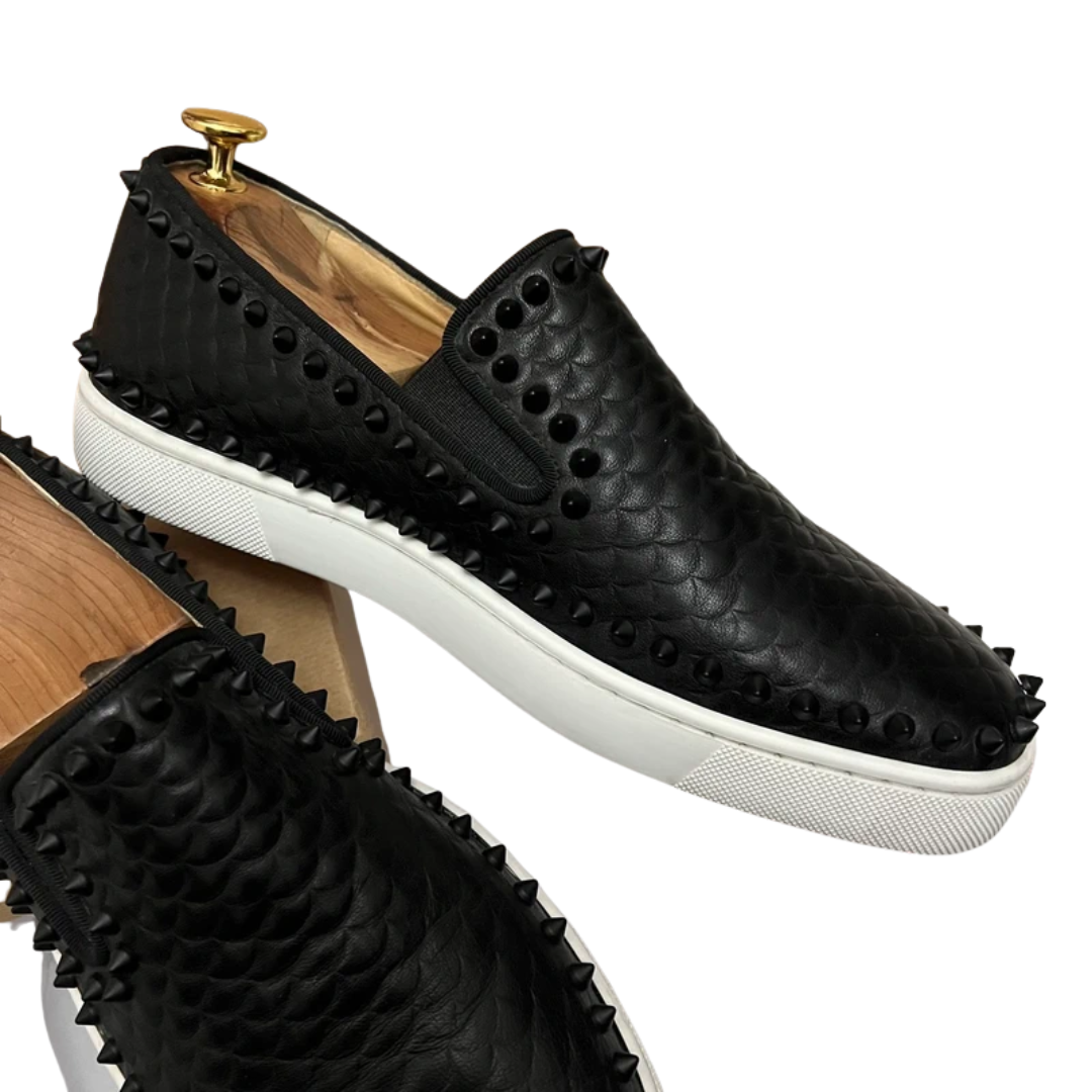 Christian Louboutin Louis Spike Loafer Sneakers (Black)