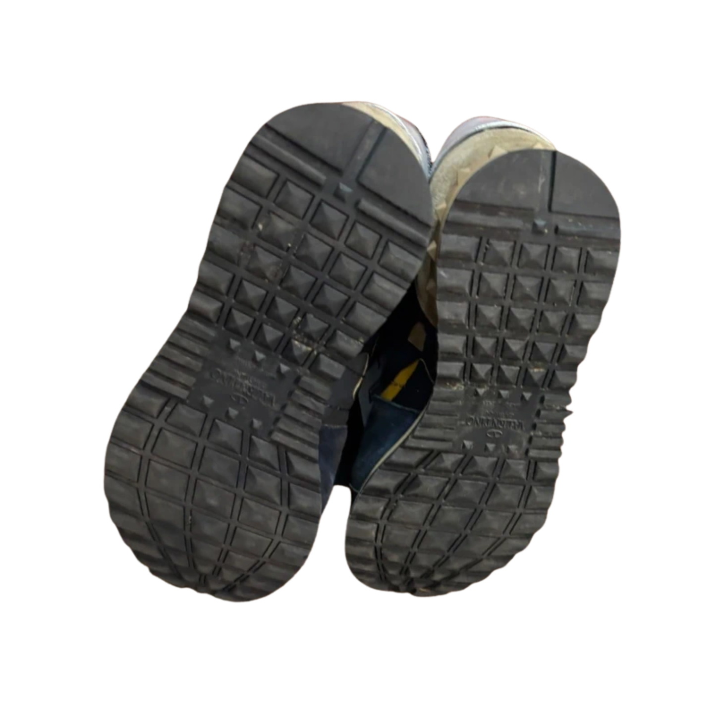 Valentino Camoflage Rockrunner Sneakers (Black &amp; Yellow)