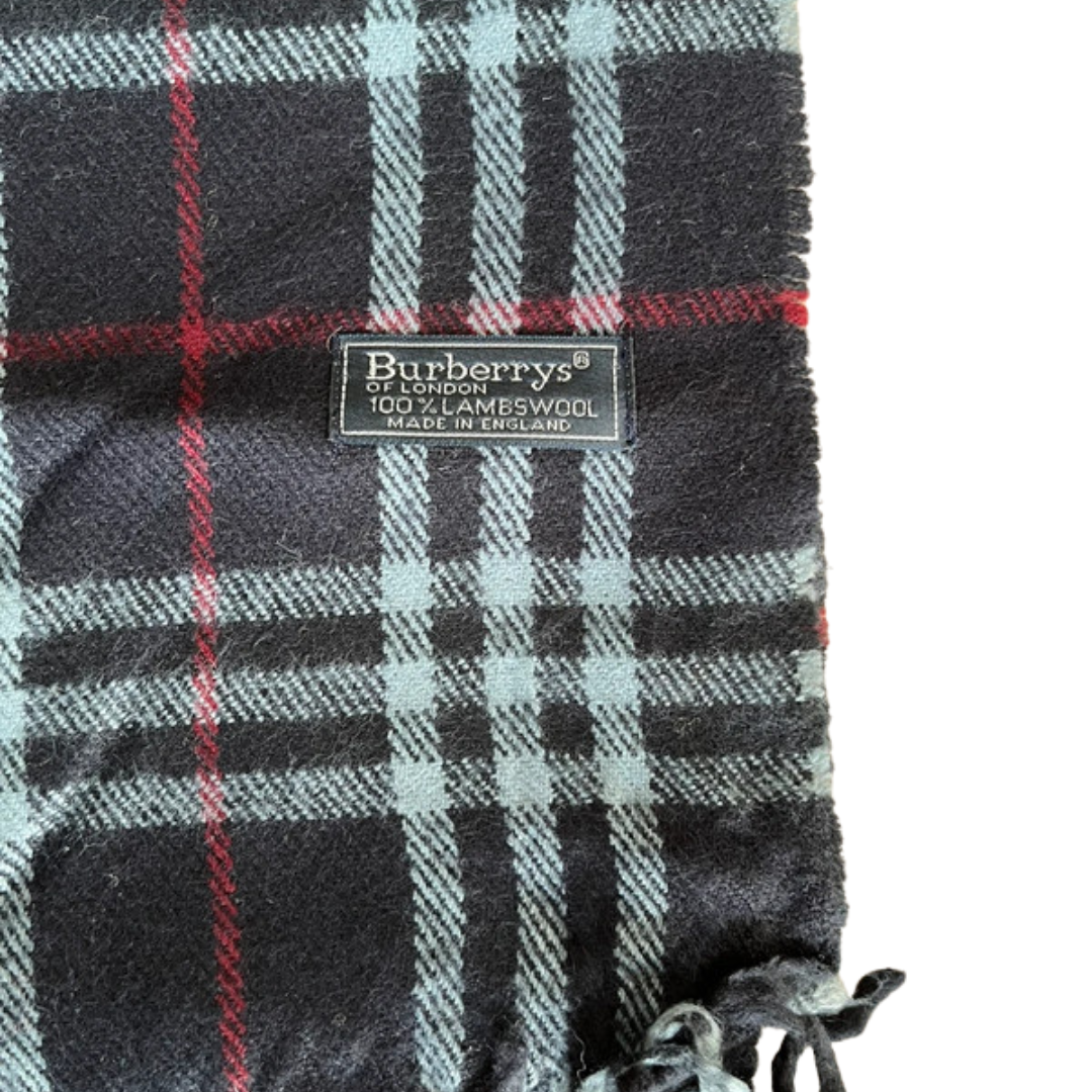 Burberry Scarf (Navy) (Vintage)