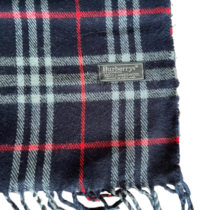 Burberry Scarf (Navy) (Vintage)