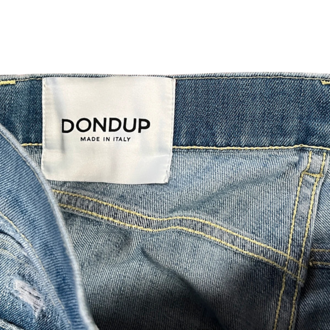 Dondup Mius Distressed Slim Fit Jeans (Blue)