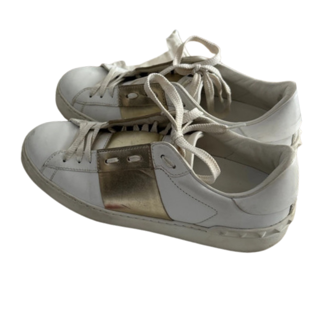 Valentino Garavani Open Sneakers (White Gold) (Women's)