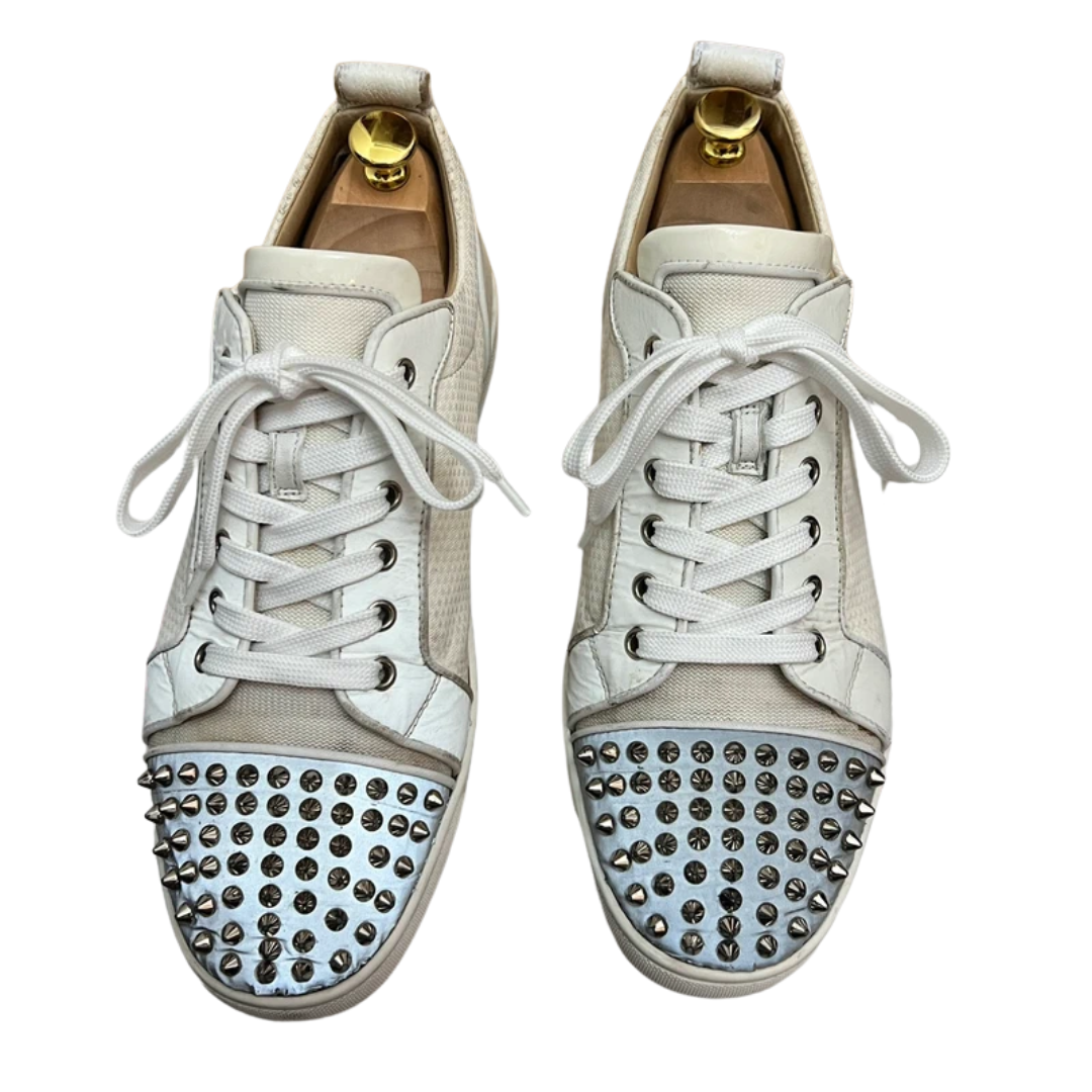 Christian Louboutin Louis Junior Spike Sneakers (White)