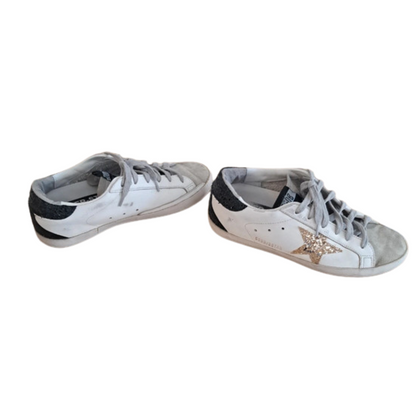 Golden Goose Superstar Sneakers (Black Heel) (Women's)