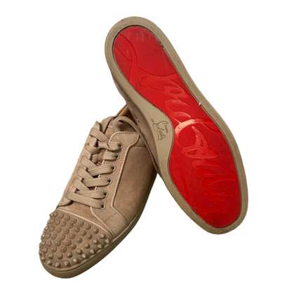 Christian Louboutin Louis Junior Spike Sneakers (Beige)