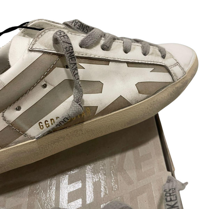 Golden Goose Superstar Sneakers (Grey White) (New) (Womens)