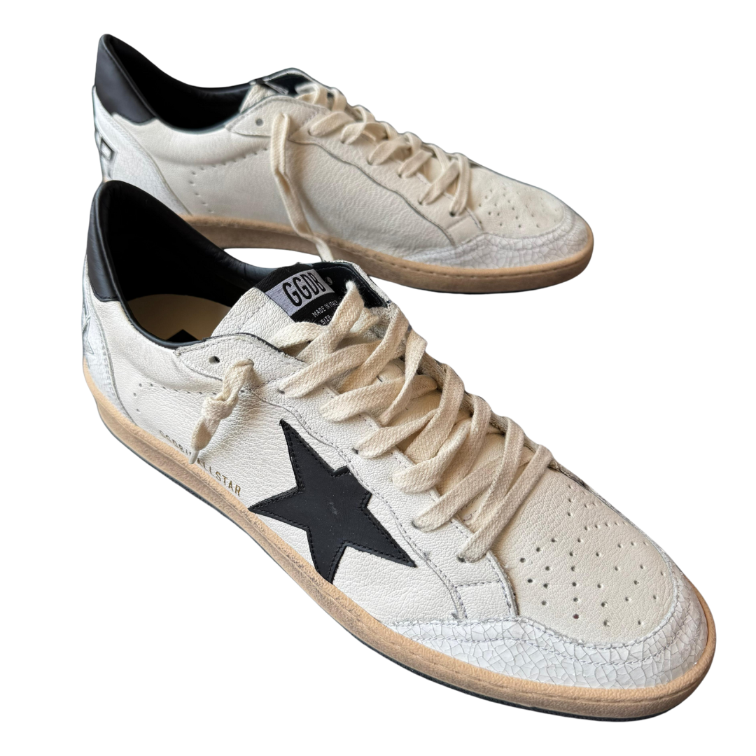 Golden Goose Ballstar Sneakers (White Black) (New)