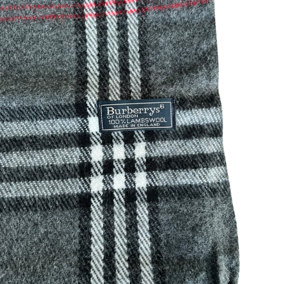 Burberry Scarf (Dark Grey) (Vintage)