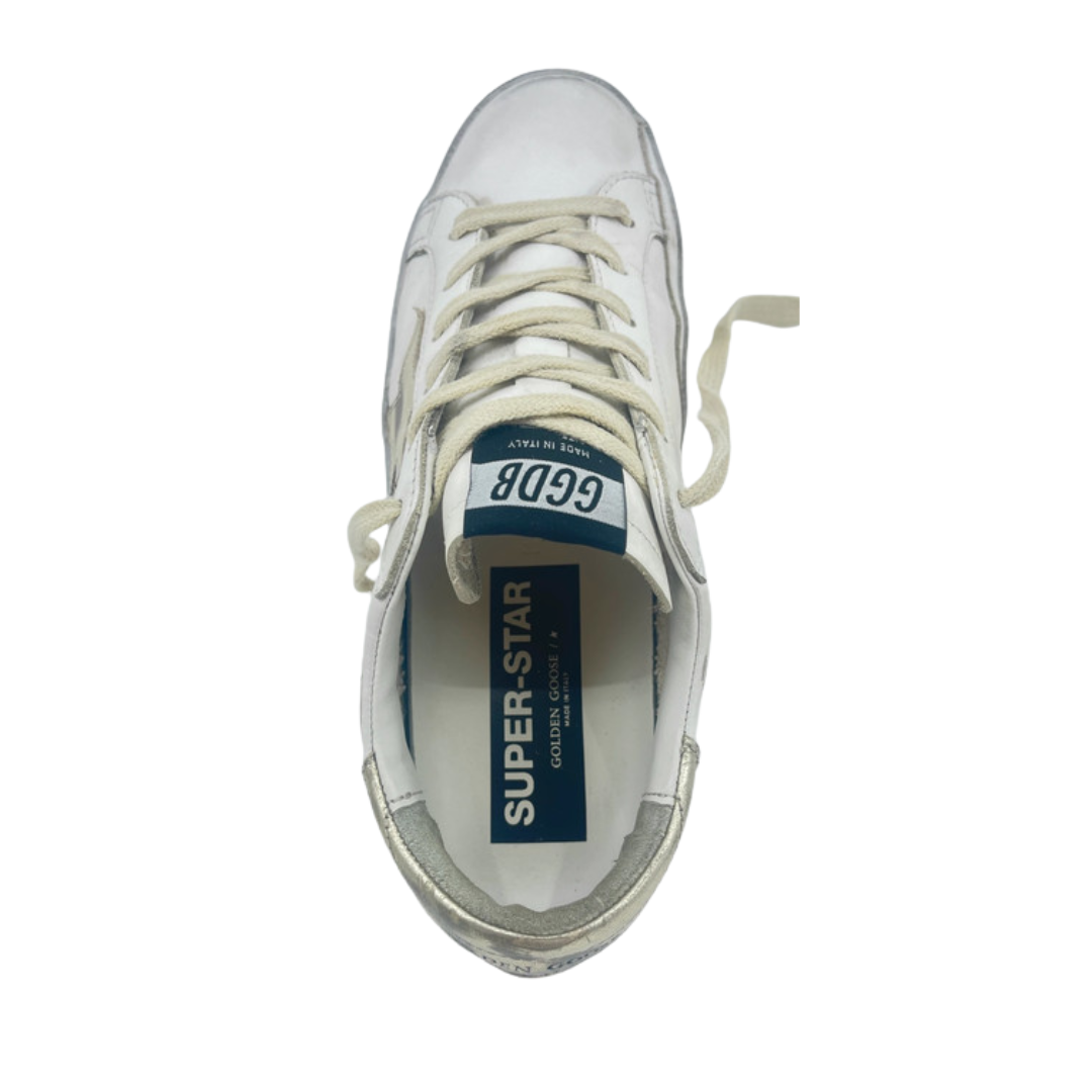 Golden Goose Superstar Sneakers (White Gold) Womens)