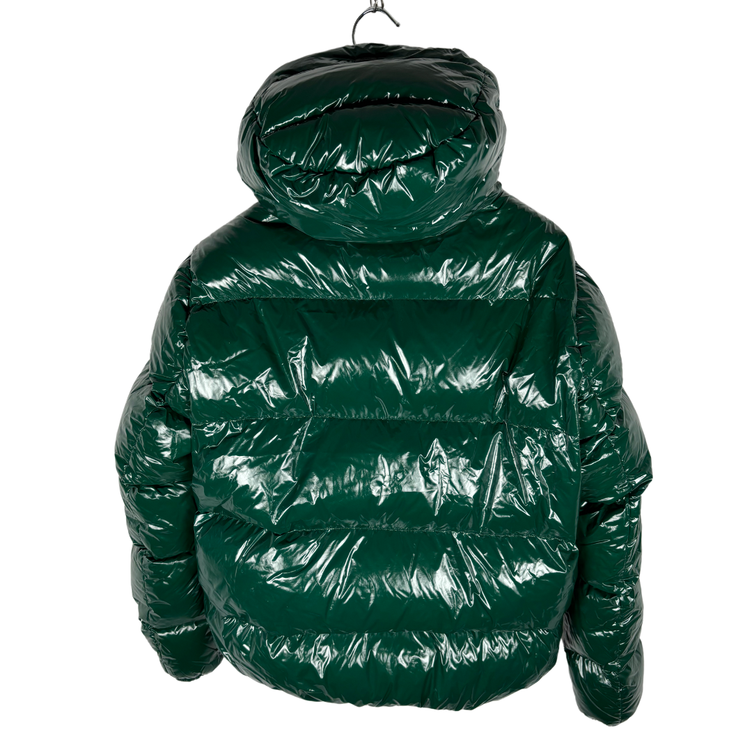 Herno Glossy Logo Puffer Jacket (Dark Green) (New)